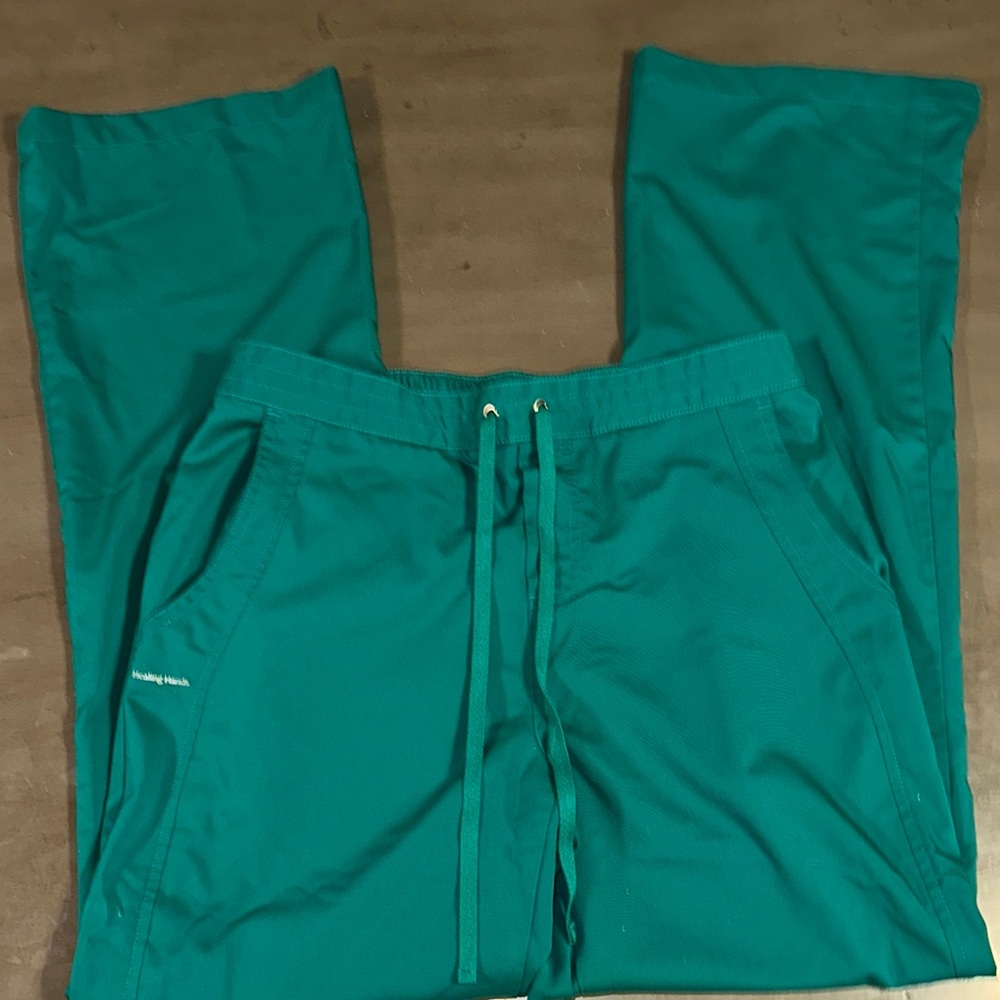 Healing Hands Hunter Green Scrub Pants